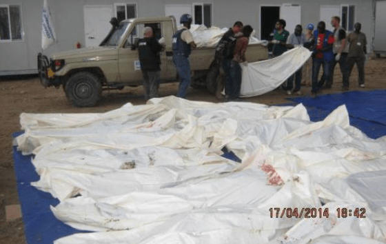 Dead bodies of Bor massacre, committed by well equipped assailants on 17 -04 - 2014(Photo: Supplied|File)