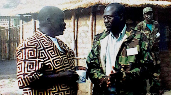 Dr.John Garang and Dr. Riek, 2003 in Rumbek, at SPLM Leadership Council Meeting (Photo credits: Mabior Garang)