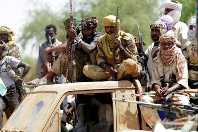 Sudanese rebels are accused of involvement in the South Sudanese conflicts, South Sudan rebels denied killing civilians by JEM soldiers - In the picture are Fighters with Sudan’s Justice and Equality (JEM) Movement in al-Fasher, northern Darfur, on July 25, 2011 (Ashraf Shazly AFP/Getty)