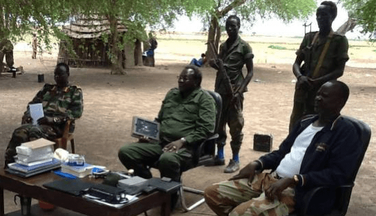 Dr. Riek Machar, with his troops in Nasir (Photo: supplied)
