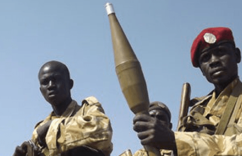 South Sudanese troops loyal to President Salva Kiir pictured at Bor airport after they re-captured it from rebel forces. (Samir Bol, AFP)