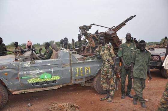 Equipments captured by the oppositions from the Sudanese rebels, who are allied with the South Sudan regime forces