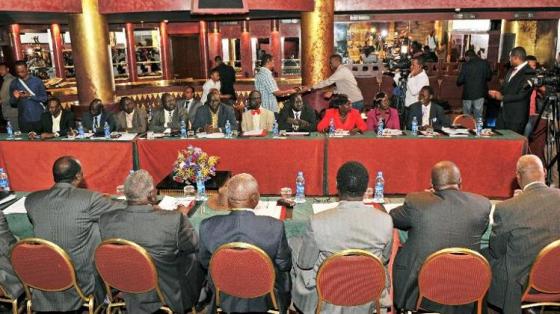 South Sudanese delegations meeting in a night club in January(photo: Carl De Souza/AFP/Getty Images)