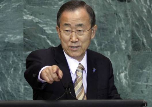 UN Secretary General, Ban Ki Moon, condemns the recent fighting in South Sudan(Photo: UN/Nyamilepedia)