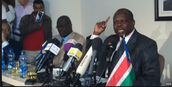 Former political detainee and former SPLM's SG, Pagan Amum(Photo: VOA)