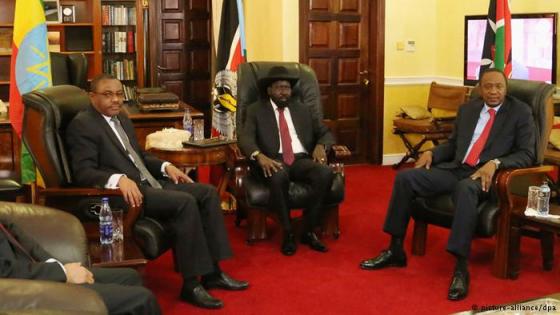 Regional leaders hold mediation talks with South Sudan's president Salva Kiir(photo: DPA)