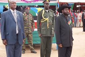 South Sudan's minister of defense with president Salva Kiir Mayardiit(Photo: supplied)