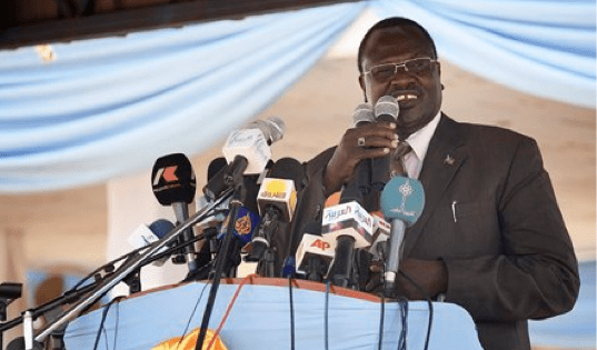 Dr. Machar is visiting South Africa on president Jacob Zuma's invitation. He is expected to brief the government of South Africa on the IGAD peace process and his position to restore peace in South Sudan( photo credits: Phil Moore/AFP)