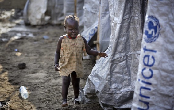 A Child in UN Protection base in Jonglei 2014