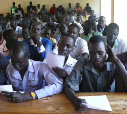Gawaar Youth meeting for an election in Juba, South Sudan in 2012(Photo credits: Gatluak Dak)