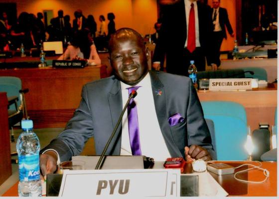 Steven Puoch Riek Deng President National Youth Union (Photo: Puoch's profiles)