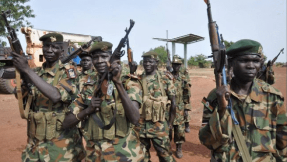 South Sudanese Peoples Liberation Army (SPLA) soldiers (Hannah McNeish /AFP/Getty Images)