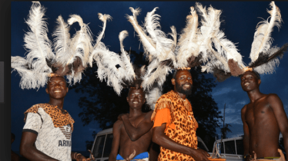South Sudan Cultural Diversity - A live performance brought together many performers included singers, poets and story tellers from tribes across South Sudan, and the audience was treated to traditional fables, elegies --(on the stage) Acholi dancers are part of South Sudan's rich cultural heritage (image credit: George Lasu) 