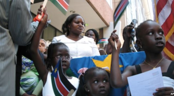 South Sudanese nationals of all ages came to Washington to celebrate their new country.(Photo: via VOA)