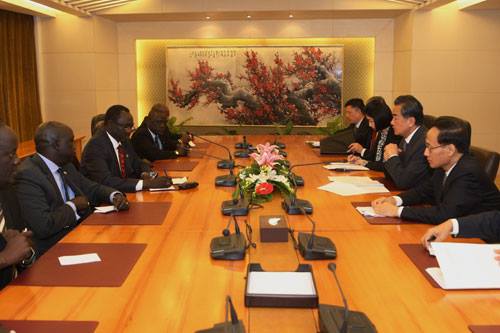 SPLM-IO delegation meeting members of Chinese Government in China(Photo: Puoch/Nyamilepedia)