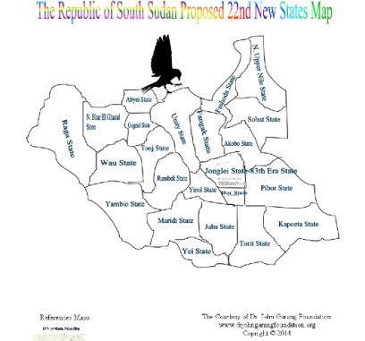 Proposed New Federal States(Photo: courtesy of Dr. John Garang Foundation)
