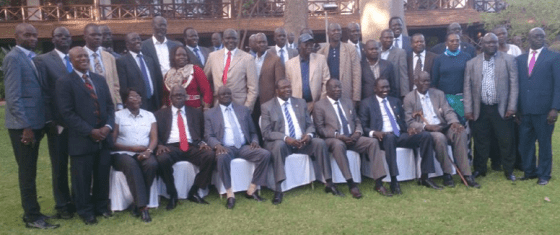Dr. Riek Machar's SPLM leaders conference in Nairobi Kenya.(Photo: via Bangoang/Nyamilepedia)