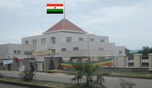 The newly constructed parliament of Gambella, 2009 (Photo: via Anyuak media)