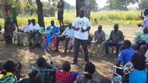 tluke Chuol Reat Addressing South Sudanese community based organization in Pagak, Maiwut County South Sudan...