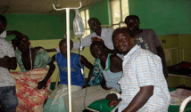 Gatluke Chuol Reat while Providing a medical services to the victims of war in South Sudan...