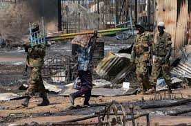 SPLA soldiers looting civilians Properties