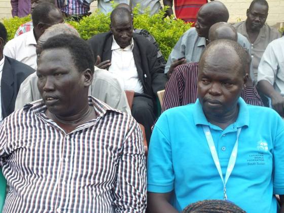 Following their release, Isaiah Chol, Mading Akueth and Jacob Alier were received with celebration in Juba and Bor, South Sudan(Photo: supplied/Nyamilepedia)