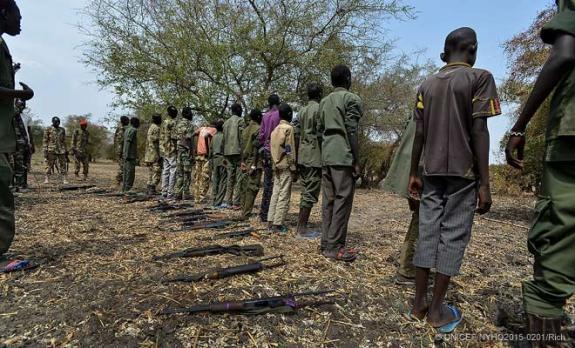 forceful recruiting of young children by Johnson Olony in Shilluk Kingdom (photo supply by UNICEF south Sudan)