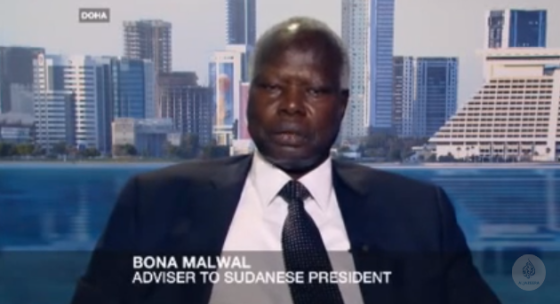 Bona Malwal Madut, an adviser to Sudanese president, Omar el Bashir speaks on behave on Sudan on inside s