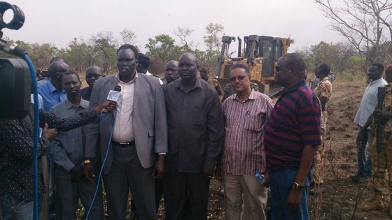 Lt. Gen. David Yau Yau, Gen. Khalid Bora, Joseph Lilimoy and the rest of Cobra Faction posting at Girkidi-Pibor Road 