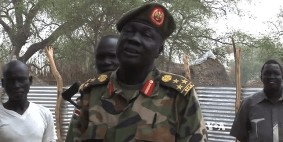 Brigadier General William Kuol Chol, the opposition commander in Langken, Nyirol County(Photo: VOA)