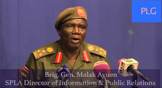 Malaak Ayuen, a radical Brigadier General preaching hate speech on the state owned television(Photo: supplied)