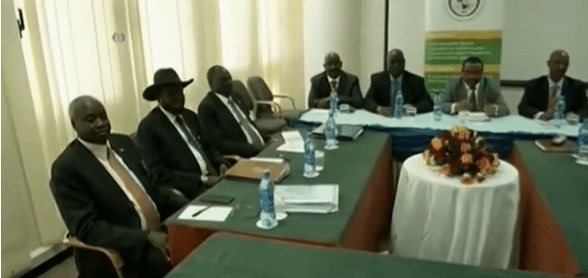 South Sudanese delegates at the last peace talks in March, 2015, in Addis Ababa, Ethiopia(Photo: VOA/Nyamilepedia)