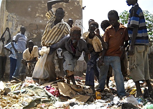 Street children in South Sudan