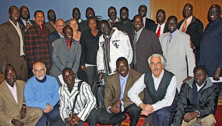 South Sudanese and friends posting for a group picture after Jonglei Peace Initiative North America conference in Washington DC in 2012, South Sudanese and experts are expected to converge here on April 8, 2015 to discuss the root causes and resolutions to South Sudan conflict(Photo: JPINA)