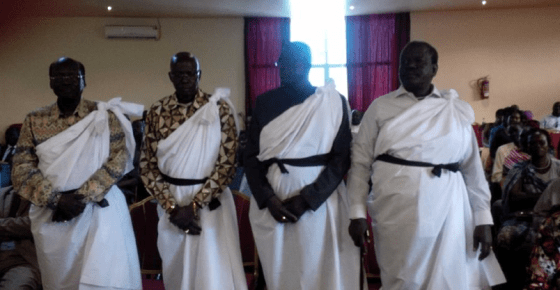 Members of loyal Nuer officials decrorating themselves in Juba in anticipation of Nuer led Pagak SPLM-IO conference when some of their seats in Upper Nile are in great danger(Photo Credits: Nuer Wew)