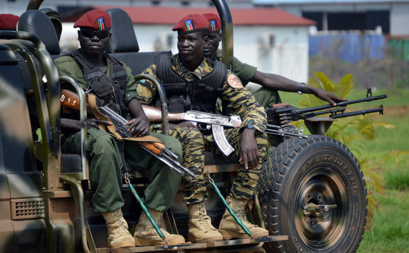 Members of South Sudan national security services on high alert in Juba, South Sudan(Photo: gettyimage)