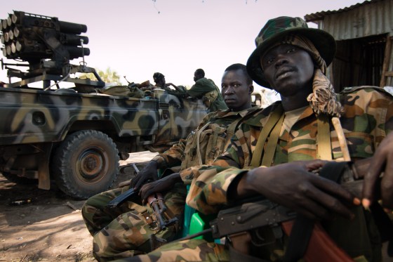 SPLA [Juba] troops after falling into ambush at Pariak in January 2014(Photo: file)