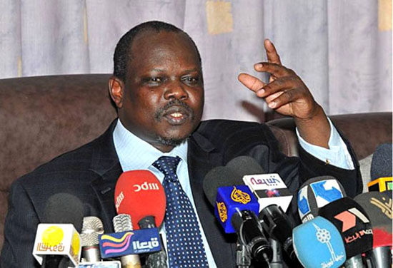 Former SPLM Secretary Pagan Amum Okiech and the current member of G10 (Photo credit)