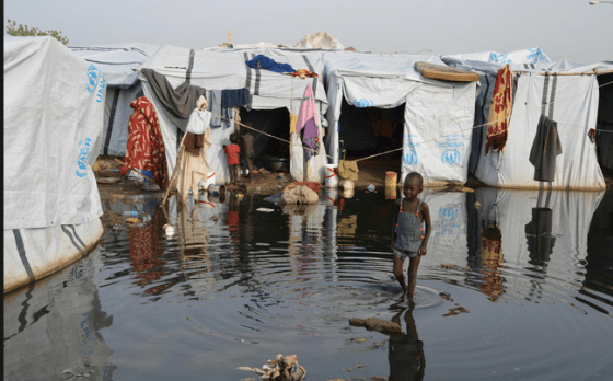 Thousands of IDPs confined to flooded UN facilitated camps at Tongping in the country's capital, Juba, 2014(Photo: supplied)
