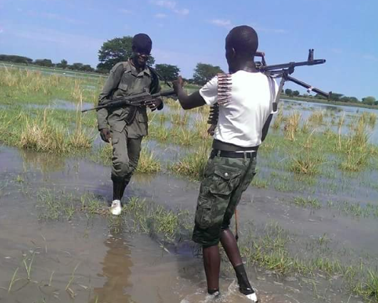 Members of Lou Nuer white army and SPLA-IO soldiers patrolling greater Lou-Nuer areas from the government led troops (Photo: file)