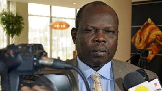 South Sudan's former political detainee, Pagan Amum Okiech speaks to voice of America (Photo