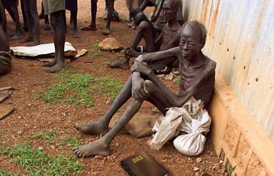 Displaced from their homes in Unity State by pro government forces in 2014, these old men and children are left without but the Bible and hopes that peace in the country(Photo: UN)
