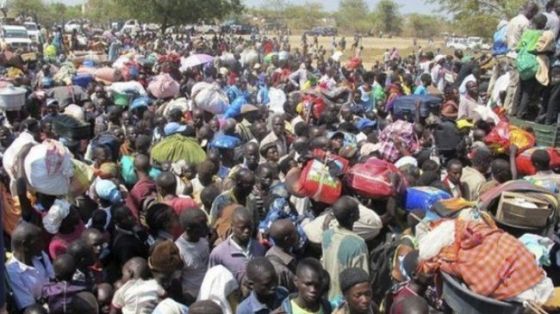 Internally Displaced Persons, IDPs in Bor UNMISS Protected Camp, South Sudan. [photo credit: Nyamilepedia]