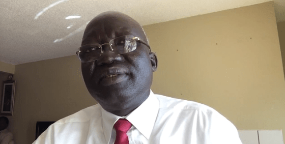 Late Dr. Wani Tombe addressing the people of greater Equatoria(Photo: extracted)