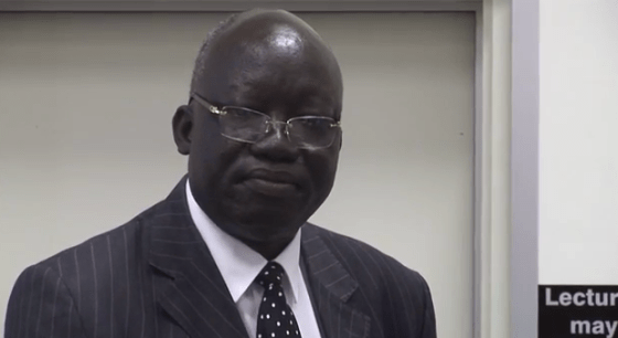 Dr. Wani Tombe Lako lecturing to South Sudanese community on South Sudan conflict in Melbourne, Australia(Photo: extracted/Nyamilepedia)