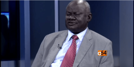 Gabriel Changson Lew Chang, the former chairman of National Committee for Finance and Resource Mobilization for SPLM/SPLA in Opposition during an interview with TV2Africa in June this year(Photo: TV2Africa)