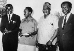 Dr. Kenneth Kaunda of North Rhodesia, Julius Nyerere of Tanzania, Jomo Kenyatta of Kenya, and Dr. Milton Obote of Uganda at the East African Heads of Government Conference, 1964(Photo: Trip Down the Memory Lane)